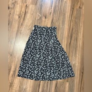 Black and white flower skirt